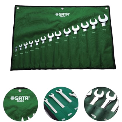 JOGO DE CHAVES FIXAS 13PC MM - ST09029SJ SATA JOGO DE CHAVES FIXAS 13PC MM - ST09029SJ SATA