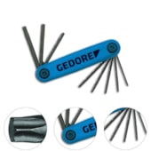 JOGO DE CHAVES TORX T6 A T25 CANIVETE GTX HEXALOBULAR COM 8 PÇS 43TXSCL-08 - 024660 GEDORE JOGO DE CHAVES TORX T6 A T25 CANIVETE GTX HEXALOBULAR COM 8 PÇS 43TXSCL-08 - 024660 GEDORE