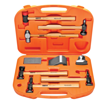 JOGO DE FERRAMENTAS PARA FUNILEIRO CHAPEADOR 9 PCS (6 MARTELOS E 3 TASSOS) - TRAMONTINA PRO JOGO DE FERRAMENTAS PARA FUNILEIRO CHAPEADOR 9 PCS (6 MARTELOS E 3 TASSOS) - TRAMONTINA PRO