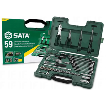 JOGO DE FERRAMENTAS PARA MECÂNICO 59 PC - ST09509 SATA JOGO DE FERRAMENTAS PARA MECÂNICO 59 PC - ST09509 SATA