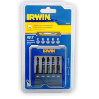 Jogo De Pontas P/ Parafusadeira  5 Peças Irwin-1865326 Jogo De Pontas P/ Parafusadeira  5 Peças Irwin-1865326