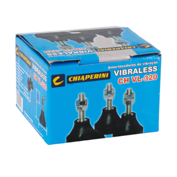 JOGO DE SAPATA MICRO 3/8" VIBRA STOP / VIBRALESS COM 4 PECAS PARA LAVADORAS E COMPRESSORES ATE 20 PES - CHIAPERINI