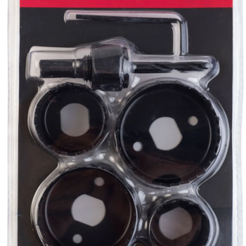 JOGO DE SERRA COPO PARA MADEIRA 1.1/4” A 2.1/8” / 32MM A 54MM COM 6 PECAS - 60234 CORTAG