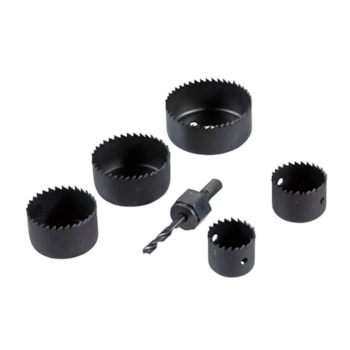 JOGO DE SERRAS COPO 32 A 64MM 6 PCS COM BROCA PILOTO - MAKITA