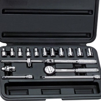 JOGO DE SOQUETE 1/4 17 PCS 4-13MM -  STANLEY 86-117 JOGO DE SOQUETE 1/4 17 PCS 4-13MM -  STANLEY 86-117