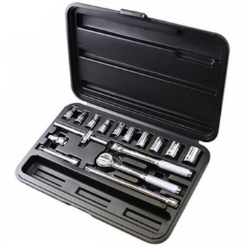 JOGO DE SOQUETE 1/4 17 PCS 4-13MM -  STANLEY 86-117 JOGO DE SOQUETE 1/4 17 PCS 4-13MM -  STANLEY 86-117