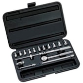 JOGO DE SOQUETE 1/4 17 PCS 4-13MM -  STANLEY 86-117