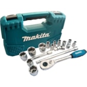 JOGO DE SOQUETE DE 23 PEÇAS COM CHAVE CATRACA 1/2" - B-65589 MAKITA JOGO DE SOQUETE DE 23 PEÇAS COM CHAVE CATRACA 1/2" - B-65589 MAKITA