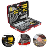 JOGO DE SOQUETE ENCAIXES MM E POL 1/4", 3/8" E 1/2" COM 150 PEÇAS - R99-150LA STANLEY JOGO DE SOQUETE ENCAIXES MM E POL 1/4", 3/8" E 1/2" COM 150 PEÇAS - R99-150LA STANLEY