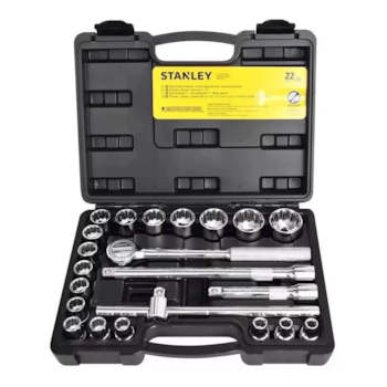 JOGO DE SOQUETES 1/2" 22 PEÇAS 8 A 32MM - STMT81242-840 STANLEY JOGO DE SOQUETES 1/2" 22 PEÇAS 8 A 32MM - STMT81242-840 STANLEY