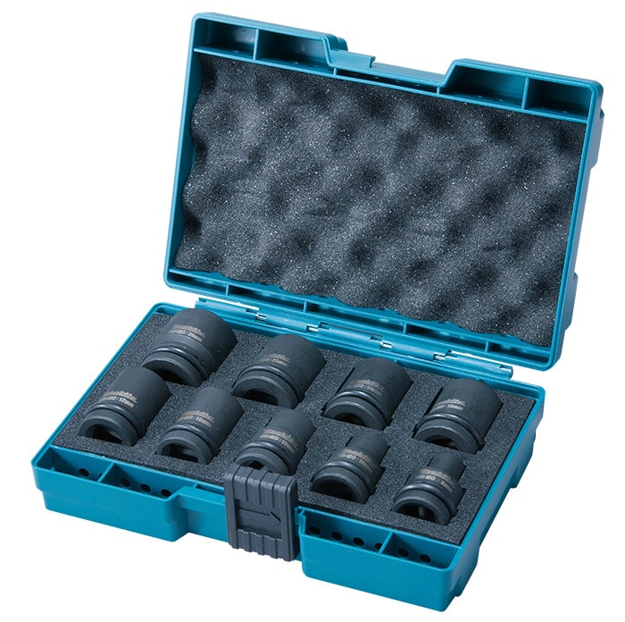 JOGO DE SOQUETES DE IMPACTO 8 A 24MM 9 PCS ENCAIXE 1/2