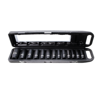 JOGO DE SOQUETES DE IMPACTO LONGO 1/2" 10MM A 27MM COM 13 PECAS - ROTTA