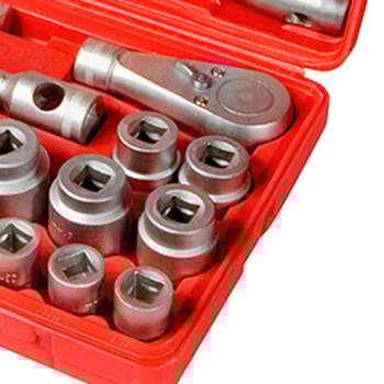 JOGO DE SOQUETES ESTRIADOS 3/4" 21MM A 62MM 26 PEÇAS - 135399 MTX