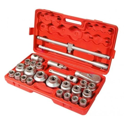 JOGO DE SOQUETES ESTRIADOS 3/4" 21MM A 62MM 26 PEÇAS - 135399 MTX
