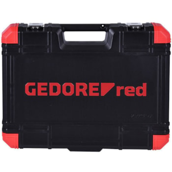 JOGO DE SOQUETES SEXTAVADOS COM ENCAIXE DE 1/4 E 1/2 POL. 92 PEÇAS GEDORE RED-R46003092