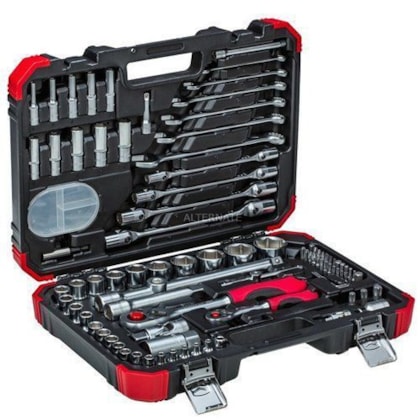 JOGO DE SOQUETES SEXTAVADOS COM ENCAIXE DE 1/4 E 1/2 POL. 92 PEÇAS GEDORE RED-R46003092 JOGO DE SOQUETES SEXTAVADOS COM ENCAIXE DE 1/4 E 1/2 POL. 92 PEÇAS GEDORE RED-R46003092