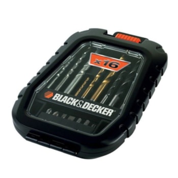 JOGO FURAR/PARAFUSAR C/16 PECAS A7186-XJ BLACK E DECKER