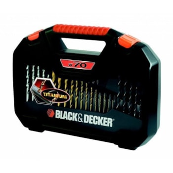 JOGO FURAR/PARAFUSAR C/70 PECAS A7184-XJ BLACK E DECKER