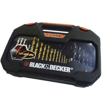 JOGO FURAR/PARAFUSAR C/70 PECAS A7184-XJ BLACK E DECKER