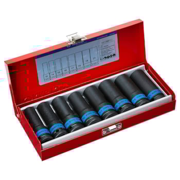 JOGO SOQUETE IMPACTO SEXTAVADO EXTRA LG C/ 8 PCS 1/2" - 402305 KING TONY JOGO SOQUETE IMPACTO SEXTAVADO EXTRA LG C/ 8 PCS 1/2" - 402305 KING TONY