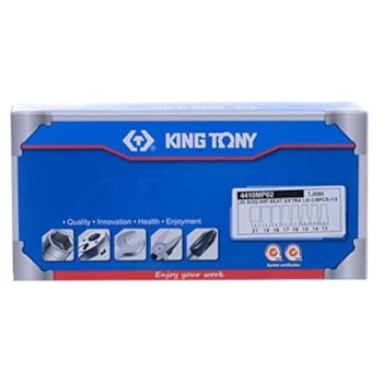 JOGO SOQUETE IMPACTO SEXTAVADO EXTRA LG C/ 8 PCS 1/2" - 402305 KING TONY JOGO SOQUETE IMPACTO SEXTAVADO EXTRA LG C/ 8 PCS 1/2" - 402305 KING TONY