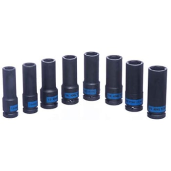 JOGO SOQUETE IMPACTO SEXTAVADO EXTRA LG C/ 8 PCS 1/2" - 402305 KING TONY JOGO SOQUETE IMPACTO SEXTAVADO EXTRA LG C/ 8 PCS 1/2" - 402305 KING TONY