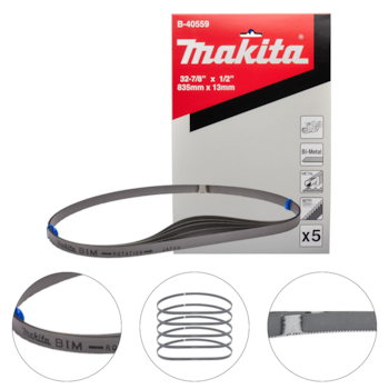 Kit 5 Lâminas De Serra Fita Bi 835mm X 18 D - B-40559 Makita