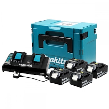 KIT CARREGADOR DC18RD + 4 BATERIAS BL1850B 220v - MAKITA