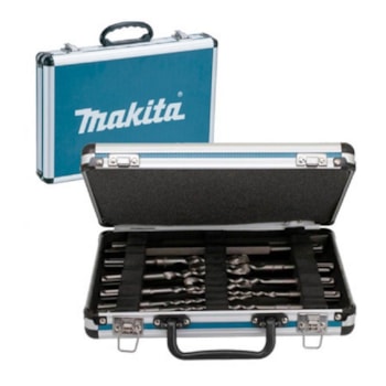 KIT COM 13 PEÇAS BROCA + PONTEIRA + TALHADEIRA SDS PLUS D-42400 MAKITA KIT COM 13 PEÇAS BROCA + PONTEIRA + TALHADEIRA SDS PLUS D-42400 MAKITA