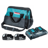 KIT COM 2 BATERIAS 3AH 18V (BL1830B) + CARREGADOR DUPLO (DC18RD) + BOLSA - KITMAKDC18RD220 MAKITA KIT COM 2 BATERIAS 3AH 18V (BL1830B) + CARREGADOR DUPLO (DC18RD) + BOLSA - KITMAKDC18RD220 MAKITA