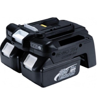 KIT COM 3 BATERIAS BL1830 3.0AH + ADAPTADOR DUPLO BCV02 (36V) + CARREGADOR DC18RC - 220V - MAKITA KIT COM 3 BATERIAS BL1830 3.0AH + ADAPTADOR DUPLO BCV02 (36V) + CARREGADOR DC18RC - 220V - MAKITA