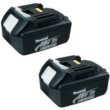 KIT COM 3 BATERIAS BL1830 3.0AH + ADAPTADOR DUPLO BCV02 (36V) + CARREGADOR DC18RC - 220V - MAKITA KIT COM 3 BATERIAS BL1830 3.0AH + ADAPTADOR DUPLO BCV02 (36V) + CARREGADOR DC18RC - 220V - MAKITA