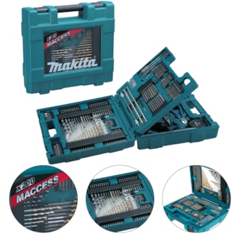 KIT DE ACESSÓRIOS 200 BROCAS E BITS - D-37194 MAKITA KIT DE ACESSÓRIOS 200 BROCAS E BITS - D-37194 MAKITA