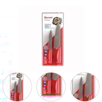 KIT DE COZINHA C/ 2 FACAS C/ CABO VERMELHO - BKK-2R STARRETT KIT DE COZINHA C/ 2 FACAS C/ CABO VERMELHO - BKK-2R STARRETT