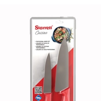 KIT DE COZINHA C/ 2 FACAS C/ CABO VERMELHO - BKK-2R STARRETT KIT DE COZINHA C/ 2 FACAS C/ CABO VERMELHO - BKK-2R STARRETT