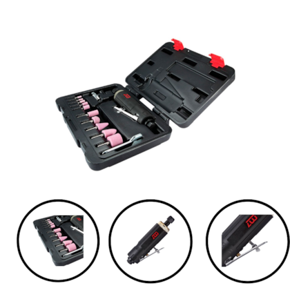 KIT MINI RETÍFICA PNEUMÁTICA 1/4" C/ ACESSÓRIOS M7 - QA-0215B KING TONY KIT MINI RETÍFICA PNEUMÁTICA 1/4" C/ ACESSÓRIOS M7 - QA-0215B KING TONY