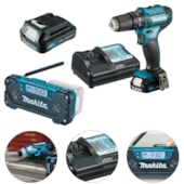KIT PARAFUSADEIRA/FURADEIRA 12V+ RADIO HP333DWYX3+MR052 - MAKITA Voltagem:BIVOLT