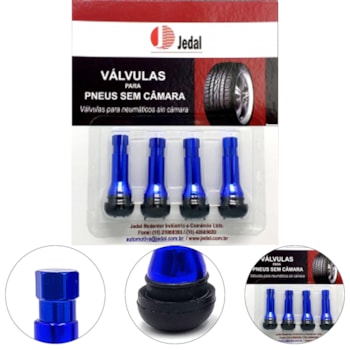 KIT VÁLVULA TR414AC COR AZUL BR BLISTER COM 4 PCS - 821414ACBA JEDAL KIT VÁLVULA TR414AC COR AZUL BR BLISTER COM 4 PCS - 821414ACBA JEDAL