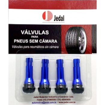 KIT VÁLVULA TR414AC COR AZUL BR BLISTER COM 4 PCS - 821414ACBA JEDAL KIT VÁLVULA TR414AC COR AZUL BR BLISTER COM 4 PCS - 821414ACBA JEDAL