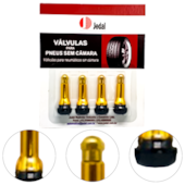 KIT VÁLVULA TR414AC COR OURO BR BLISTER C/ 4 PCS - 821414ACBO JEDAL