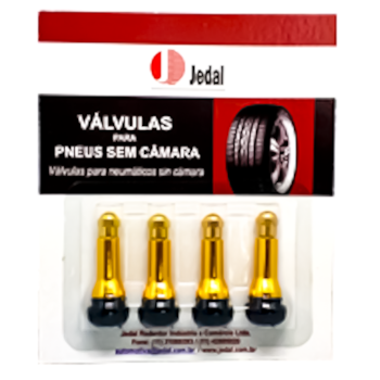 KIT VÁLVULA TR414AC COR OURO BR BLISTER C/ 4 PCS - 821414ACBO JEDAL