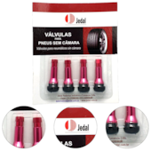 KIT VÁLVULA TR414AC COR VERMELHA BLISTER COM 4 PCS - 821414ACBV JEDAL