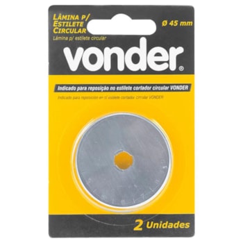 LAMINA ESTILETE CIRCULAR 45MM COM 2 PEÇAS - 3599045000 VONDER LAMINA ESTILETE CIRCULAR 45MM COM 2 PEÇAS - 3599045000 VONDER