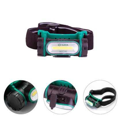 LANTERNA DE CABECA RECARREGAVEL 150 LUMENS - SATA LANTERNA DE CABECA RECARREGAVEL 150 LUMENS - SATA