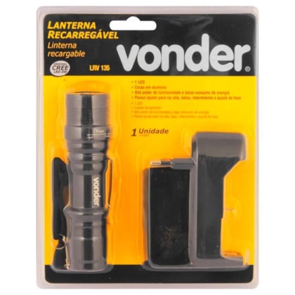 LANTERNA RECAR LED CREE BIVOLT - LRV135 VONDER LANTERNA RECAR LED CREE BIVOLT - LRV135 VONDER