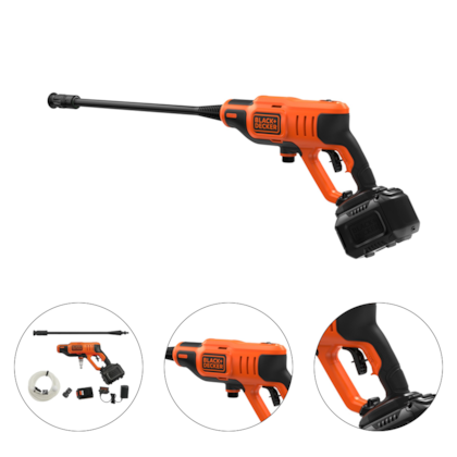LAVADORA A BATERIA 20V MAX 350PSI BIVOLT (TIPO PISTOLA) - BLACK+DECKER