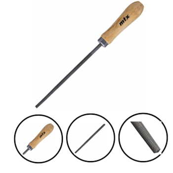 LIMA REDONDA BASTARDA 8" 200MM CABO DE MADEIRA 1PC - 1613555 MTX LIMA REDONDA BASTARDA 8" 200MM CABO DE MADEIRA 1PC - 1613555 MTX