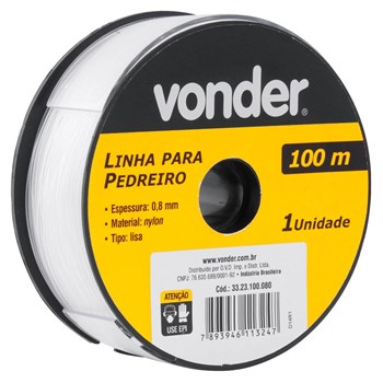 LINHA P/ PEDREIRO 0,80MM X 100M - 3323100080 VONDER