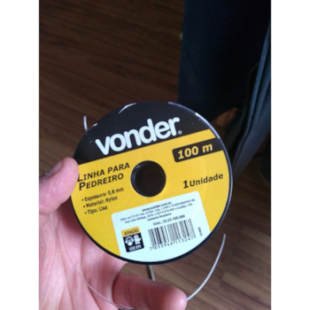 LINHA P/ PEDREIRO 0,80MM X 100M - 3323100080 VONDER LINHA P/ PEDREIRO 0,80MM X 100M - 3323100080 VONDER