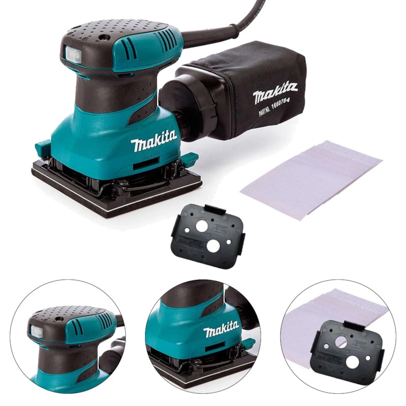 LIXADEIRA ORBITAL COM COLETOR DE PÓ 200W - BO4556 MAKITA - HBR Flex